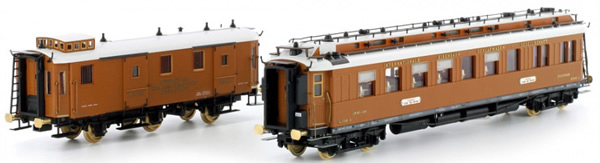 Kato HobbyTrain Lemke H44011 - Vienna/Belgian 2pc CIWL Orient Express Dining Coach & Post Wagon